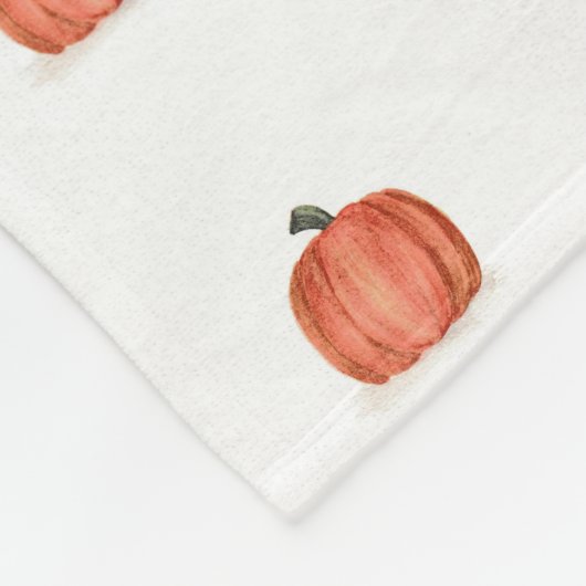Couverture Polaire Citrouille aquarelle (Coin)