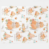 Couverture Polaire Citrouille Automne Feuilles d'automne en Fleurs Aq (Devant (Horizontal))