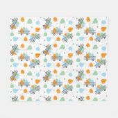 Couverture Polaire Citrouille Automne Wagon Motif Automne Bleu (Devant (Horizontal))