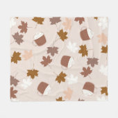 Couverture Polaire Citrouille botanique rustique Motif feuille d'érab (Devant (Horizontal))