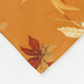Couverture Polaire Citrouille Brown Floral Automne et automne Motif (Coin)