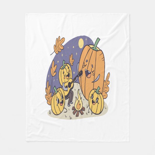 Couverture Polaire Citrouille Campfire Serenade (Devant)