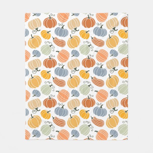Couverture Polaire Citrouille coloré Motif gourd  (Devant)
