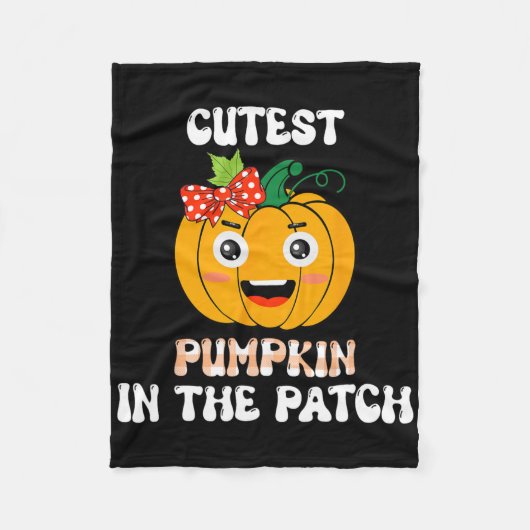 Couverture Polaire Citrouille Cutest Dans Le Patch Baby (Devant)