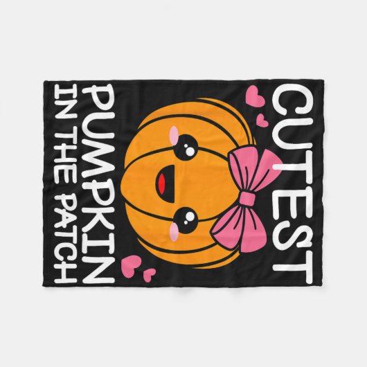 Couverture Polaire Citrouille Cutest Dans Le Patch Fun Halloween Than (Devant (Horizontal))