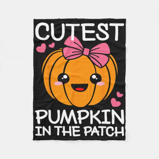 Couverture Polaire Citrouille Cutest Dans Le Patch Fun Halloween Than (Devant)