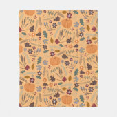 Couverture Polaire Citrouille d'automne motif graphique contemporain  (Devant)