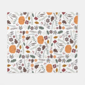 Couverture Polaire Citrouille d'automne motif graphique contemporain (Devant (Horizontal))