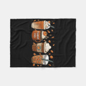 Couverture Polaire Citrouille de café d'automne épice latte glacé cha (Devant (Horizontal))