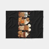 Couverture Polaire Citrouille de café d'automne épice latte glacé cha (Devant (Horizontal))