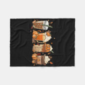 Couverture Polaire Citrouille de café d'automne épice latte glacé cha (Devant (Horizontal))