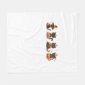 Couverture Polaire Citrouille de chat noir (Devant (Horizontal))