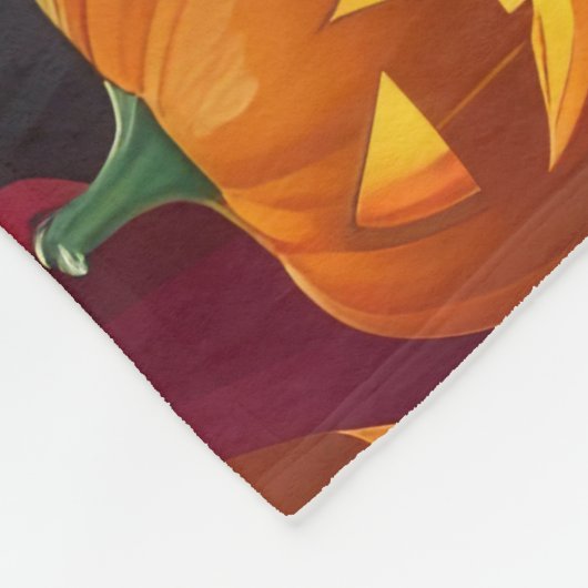Couverture Polaire Citrouille de chats perses Halloween drôle (Coin)