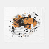 Couverture Polaire Citrouille de vache Halloween Highland (Devant (Horizontal))