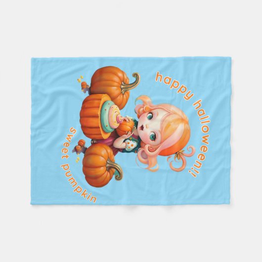 Couverture Polaire Citrouille doux (Devant (Horizontal))