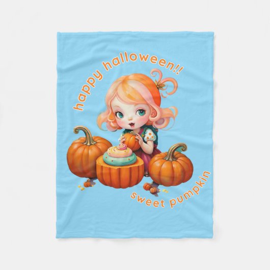 Couverture Polaire Citrouille doux (Devant)