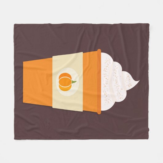 Couverture Polaire Citrouille épice latte café chute Fleece Blanket (Devant (Horizontal))