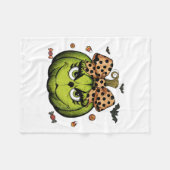 Couverture Polaire Citrouille Grinc Coquette Citrouille Halloween Éff (Devant (Horizontal))