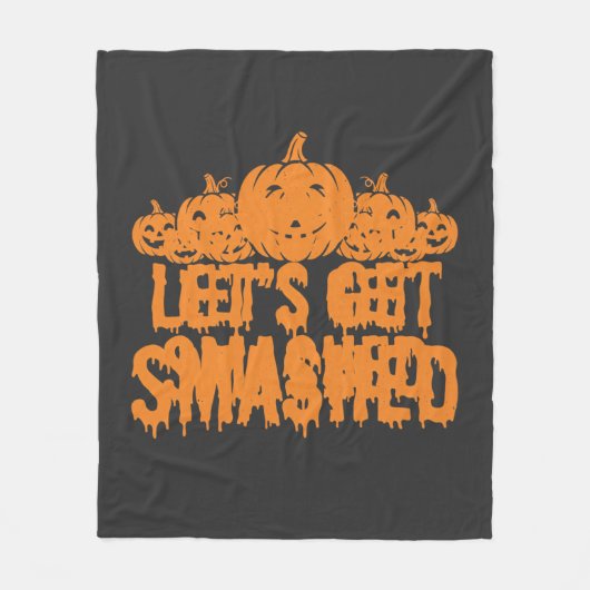 Couverture Polaire Citrouille Halloween Déchaînons-Nous (Devant)