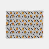 Couverture Polaire Citrouille Jack-o'-lantern Bat Motif Halloween (Devant (Horizontal))