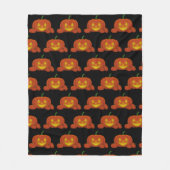 Couverture Polaire Citrouille Jack-o-lanterne (Devant)