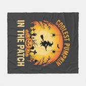 Couverture Polaire Citrouille la plus cool d'Halloween dans le patch (Devant (Horizontal))