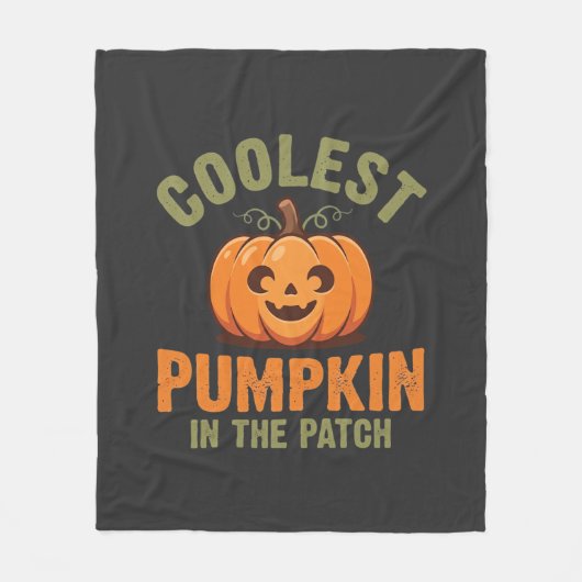 Couverture Polaire Citrouille la plus cool du patch Design Halloween (Devant)