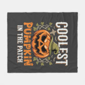 Couverture Polaire Citrouille la plus cool du patch Design Halloween (Devant (Horizontal))