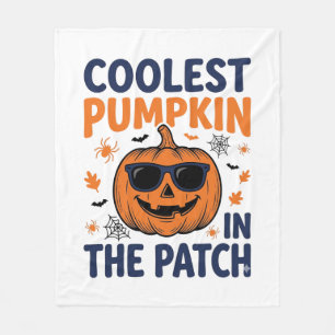 Couverture Polaire Citrouille la plus cool du patch Halloween Shirt_1