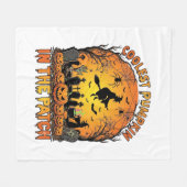 Couverture Polaire Citrouille la plus cool Patch Halloween Sorcière A (Devant (Horizontal))
