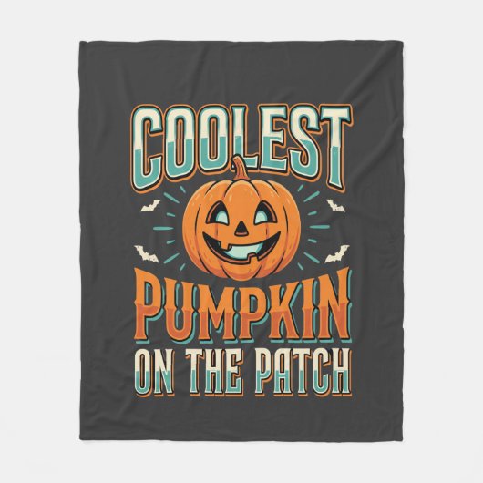 Couverture Polaire Citrouille la plus cool sur le patch Design Hallow (Devant)