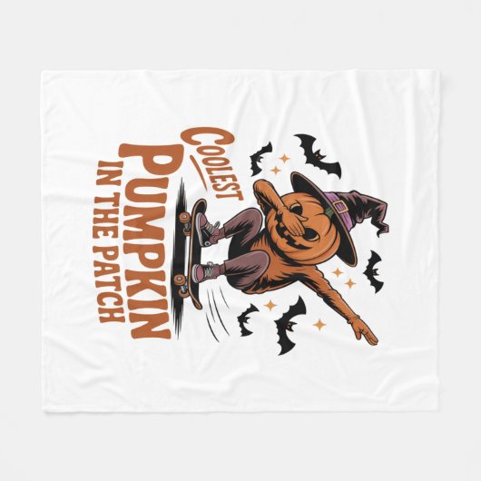 Couverture Polaire Citrouille le plus froid dans le patch (Devant (Horizontal))