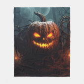 Couverture Polaire Citrouille mal (Devant)