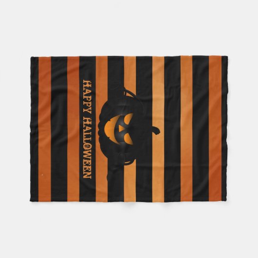 Couverture Polaire Citrouille mal (Devant (Horizontal))