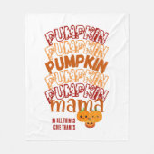 Couverture Polaire CITROUILLE MAMA personnalisable Thanksgiving (Devant)