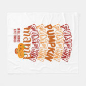 Couverture Polaire CITROUILLE MAMA personnalisable Thanksgiving (Devant (Horizontal))