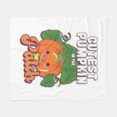 Couverture Polaire citrouille mignon dans le patch (Devant (Horizontal))