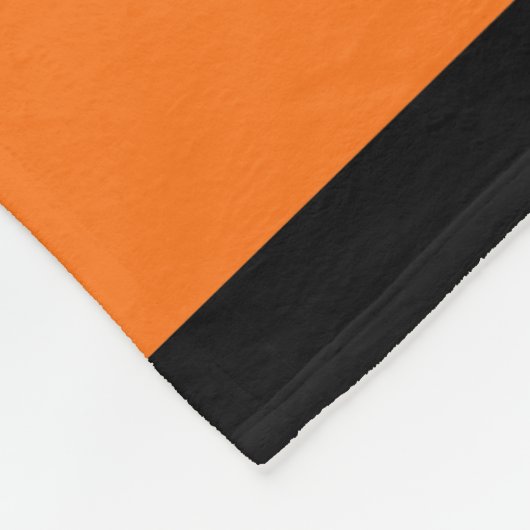 Couverture Polaire Citrouille Orange Black Team Jersey Preppy Stripe (Coin)