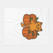 Couverture Polaire Citrouille orange Kitty Chat Magique T-Shirt surdi (Devant (Horizontal))