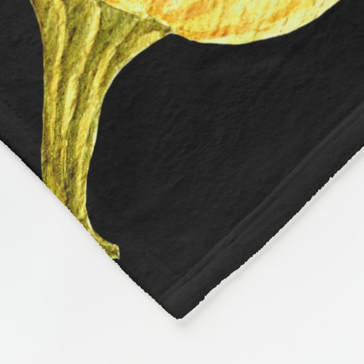 Couverture Polaire Citrouille orange : Motif d'aquarelle transparente (Coin)