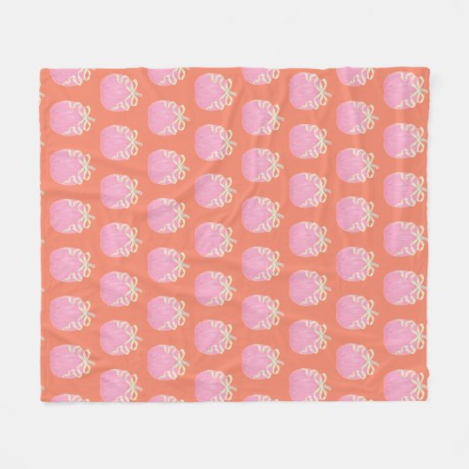 Couverture Polaire Citrouille orange rose (Devant (Horizontal))