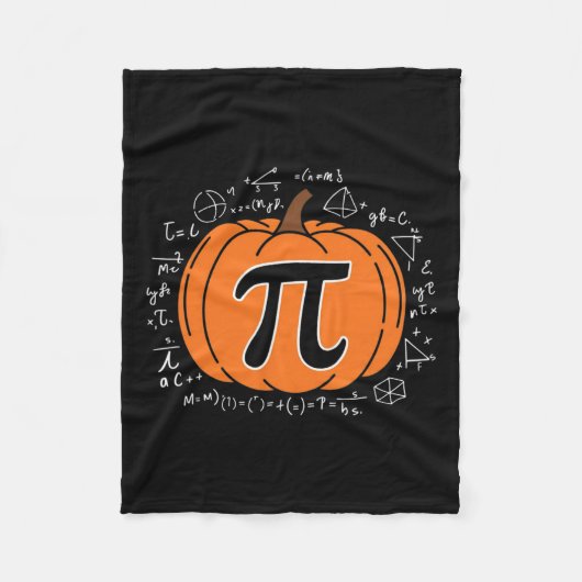 Couverture Polaire Citrouille Pi Pie Math Enseignant Funny Halloween  (Devant)