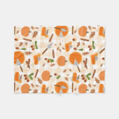Couverture Polaire Citrouille Pie Automne Motif d'automne (Devant (Horizontal))