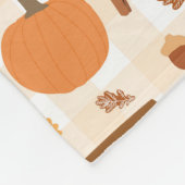 Couverture Polaire Citrouille Pie Automne Motif d'automne (Coin)