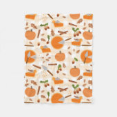 Couverture Polaire Citrouille Pie Automne Motif d'automne (Devant)