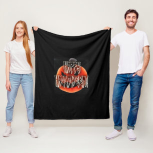 Couverture Polaire Citrouille Scare-Wht