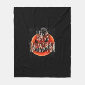 Couverture Polaire Citrouille Scare-Wht (Devant)