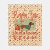 Couverture Polaire Citrouille Spice Dachshund Nice (Devant)
