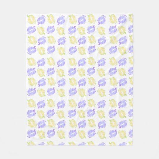 Couverture Polaire Citrouille Timbres à la main peint Halloween Motif (Devant)