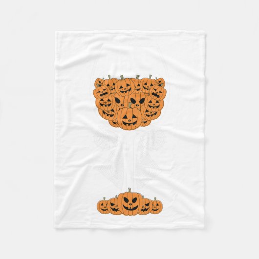 Couverture Polaire Citrouille Vin Gl Spider Web Costume facile Hallow (Devant)